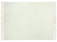Beliani Bavlnená deka 125 x 150 cm zelená a béžová MITYAL
