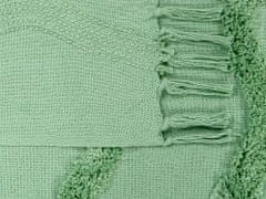 Beliani Bavlnená deka 125 x 150 cm zelená KHARI