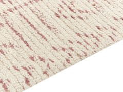 Beliani Bavlnený koberec 140 x 200 cm béžová/ružová EDIRNE