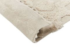 Beliani Bavlnený koberec 140 x 200 cm béžový AKSARAY