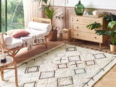 Beliani Bavlnený koberec 140 x 200 cm béžový CORUM