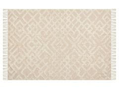 Beliani Bavlnený koberec 140 x 200 cm béžový ARDAHAN