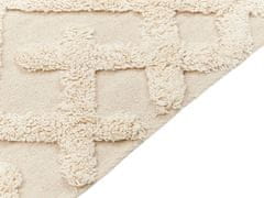 Beliani Bavlnený koberec 140 x 200 cm béžový ARDAHAN