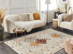 Beliani Bavlnený koberec 140 x 200 cm béžový BOLAY