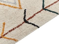Beliani Bavlnený koberec 140 x 200 cm béžový BOLAY