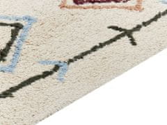Beliani Bavlnený koberec 140 x 200 cm béžový CORUM