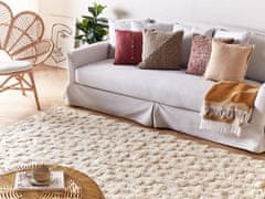 Beliani Bavlnený koberec 140 x 200 cm béžový ITANAGAR