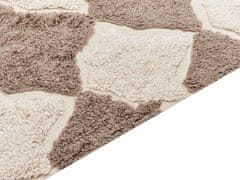 Beliani Bavlnený koberec 140 x 200 cm hnedá/béžová SINOP