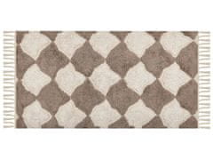 Beliani Bavlnený koberec 80 x 150 cm hnedá/béžová SINOP