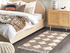 Beliani Bavlnený koberec 80 x 150 cm hnedá/béžová SINOP