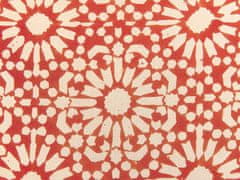 Beliani Bavlnený vankúš 45 x 45 cm červený CEIBA