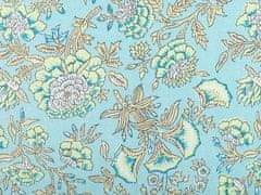 Beliani Bavlnený vankúš kvetinový vzor 45 x 45 cm modrý AMOENA