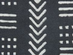 Beliani Bavlnený vankúš s geometrickým vzorom 45 x 45 cm čiernobiely BENZOIN