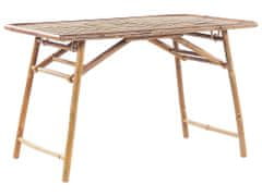 Beliani Záhradný bambusový stôl svetlé drevo TRISCINA