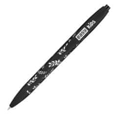 EASY Kids FANCY Guľôčkové pero, modrá semi-gél náplň, 0,7 mm, 24 ks v balení, bielo-čierne a čierno-šedé