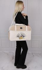 sarcia.eu DISNEY Mickey Mouse and Friends Béžová embosovaná cestovná taška, veľká, priestranná 48x32x16 cm