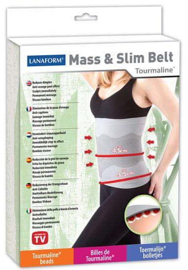 Lanaform Anticelulitídny pás na chudnutie s turmalínom - MASS & SLIM Belt "S"