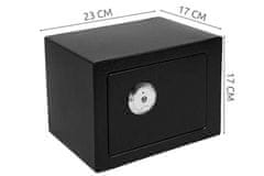 Malatec Trezor s mechanickým zámkom 230x170x170mm čierna ISO 8800
