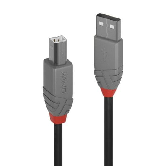 Kábel USB 2.0 A-B M/M 10m, High Speed, Anthra Line, čierny