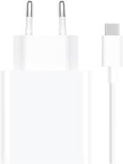 Xiaomi síťová nabíječka, 67W, biela + USB-C kábel, biela