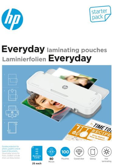 HP Laminovacia fólia Everyday Starter Set 80 Micron, 100 ks