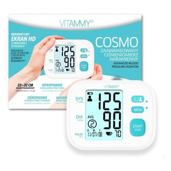 Vitammy COSMO ramenný tlakomer, farba biela