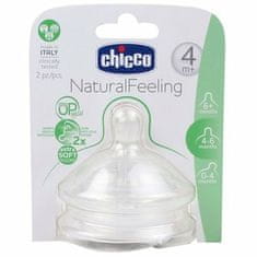 Chicco Natural Feeling náhradný cumlík na dojčenskú fľašu 4m+, 2ks