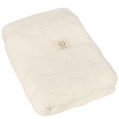 YOSOY WAVES Detská deka z 100% organickej bavlny, 100x80 cm, Ivory