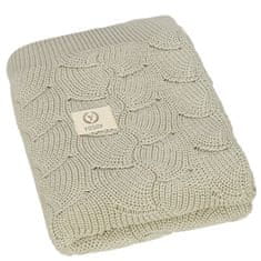 YOSOY Waves Detská deka z 100% organickej bavlny, 100x80 cm, Light Olive