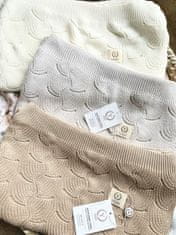 YOSOY WAVES Detská deka z 100% organickej bavlny, 100x80 cm, Latte