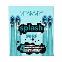 Vitammy SPLASH, Náhradné násady na zubné kefky SPLASH, modrá/surf/, 4ks