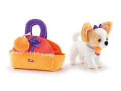 Trudi PETS - Módna taška s maznáčikom, oranžovo žltá s volánikom, 0m+