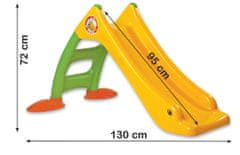 Lean-toys Záhradná šmykľavka s rebríkom pre deti Zelená a žltá 424