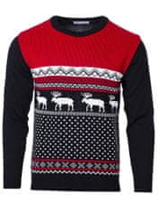Wayfarer Vianočný sveter so sobom Marching Reindeer červený M