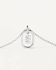 PDPAOLA Pôvabný strieborný náhrdelník písmeno "E" LETTERS CO02-516-U (retiazka, prívesok)