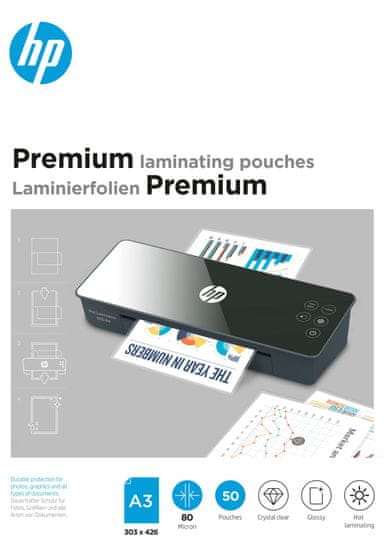 HP Laminovacia fólia Premium A3 80 Micron, 50 ks