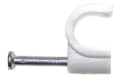 sapro Káblová príchytka, úchyt kábla 7 mm KN-7 biela, 100 ks