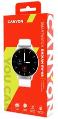 Canyon smart hodinky Badian SW-68 SILVER, 1,28" TFT displej, multišport, IP68, BT 5.0, Android/iOS