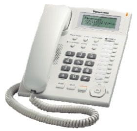 PANASONIC KX-TS880FXW - jednolinkový telefón, biely