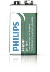 Philips batéria 9V LongLife zinkochloridová - 1ks