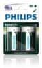 Philips batéria D LongLife zinkochloridová - 2ks, blister