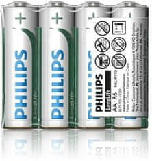 Philips batéria AA LongLife zinkochloridová - 4ks