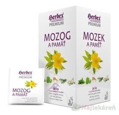 Herbex HERBEX Premium MOZOG A PAMÄŤ, bylinná zmes 20x1,5g