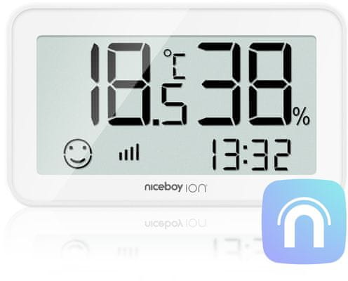 Niceboy ION ORBIS Meteo+ Sensor Inteligentný senzor teploty a vlhkosti pripojenie bluetooth zigbee mesh ios orbis kompatibilita bezdrôtové ovládanie ovládacia aplikácia inteligentná domácnosť smart domácnosť senzory diaľkové ovládanie domácnosti Správa prostredníctvom mobilnej aplikácie Napájanie batérií CR2