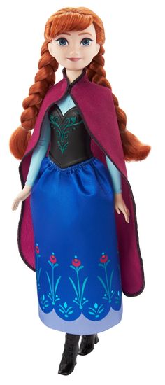 Disney Frozen bábika Anna v modro-čiernych šatách HLW46