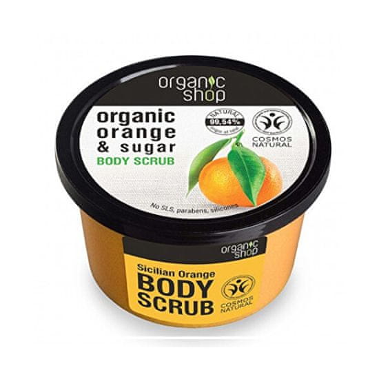 Organic Shop Tonizačný telový cukrový píling Organic Orange & Sugar ( Body Scrub) 250 ml