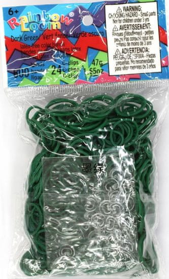 Rainbow Loom Original-gumičky-600ks- tmavo zelená