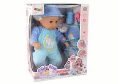 Detská bábika Zvuk cumlík Bib Blue Cat Pyžamo