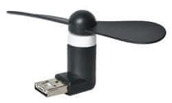 Iso Trade Mini ventilátor microUSB čierna ISO 5770