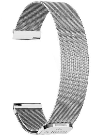 Gino Rossi Sieťovaný náramok pre Smartwatch Silver GR18S
